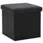 Folding Storage Stool Faux Leather