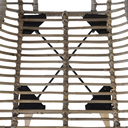 Dining Chairs 2 Pcs Natural Rattan
