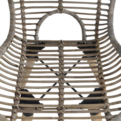 Dining Chairs 2 Pcs Natural Rattan