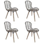 Dining Chairs 2 Pcs Natural Rattan