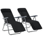 Folding Garden Chairs With Cushions 2 Pcs