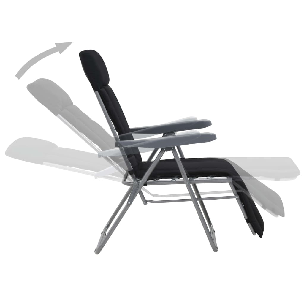 Folding Garden Chairs With Cushions 2 Pcs