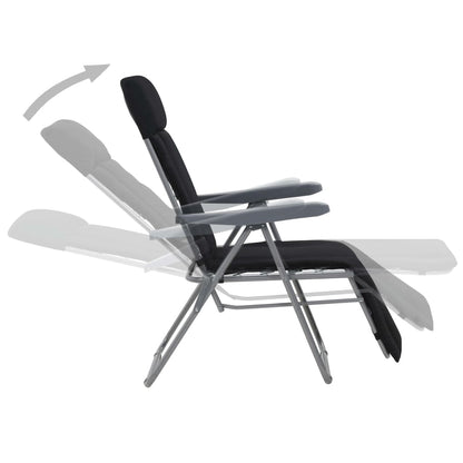 Folding Garden Chairs With Cushions 2 Pcs