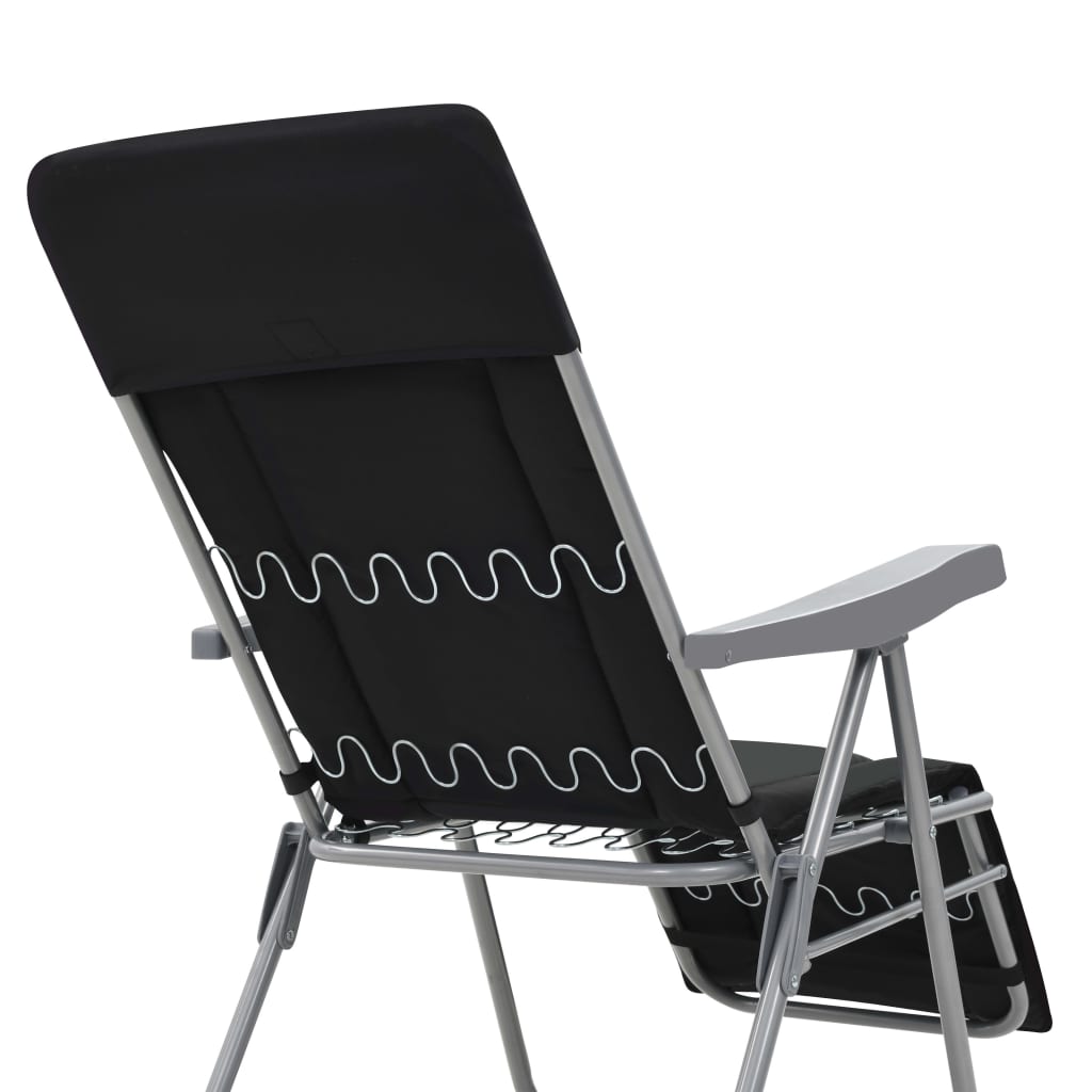 Folding Garden Chairs With Cushions 2 Pcs