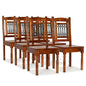 Dining Chairs 2 Pcs Solid Wood With Honey-Coloured Finish Classic