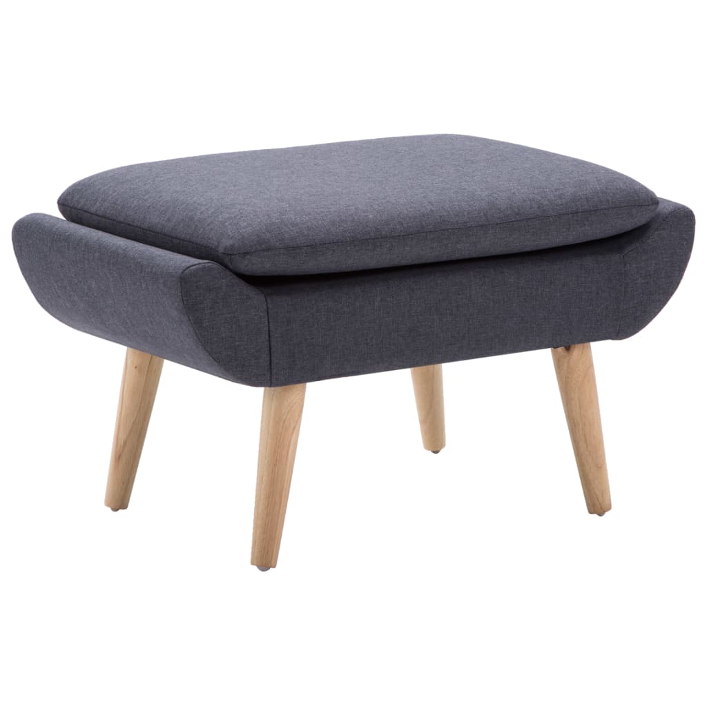 Footstool Fabric Upholstery 73X43X42 Cm Dark Grey