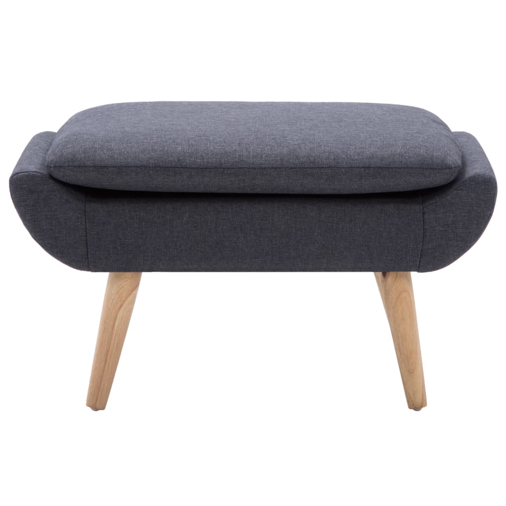 Footstool Fabric Upholstery 73X43X42 Cm Dark Grey