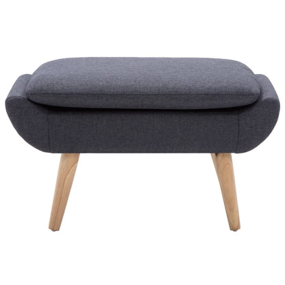 Footstool Fabric Upholstery 73X43X42 Cm Dark Grey