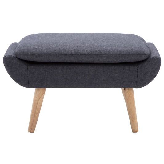 Footstool Fabric Upholstery 73X43X42 Cm Dark Grey
