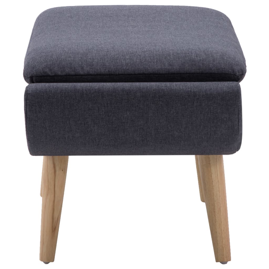Footstool Fabric Upholstery 73X43X42 Cm Dark Grey