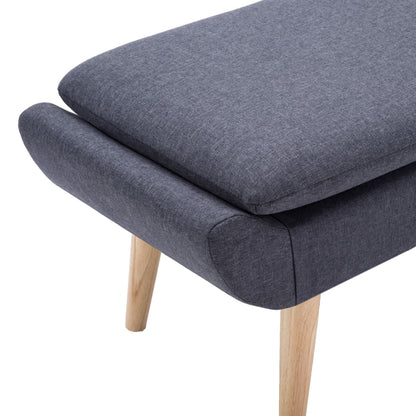 Footstool Fabric Upholstery 73X43X42 Cm Dark Grey