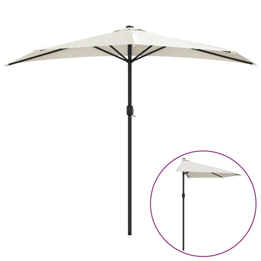 Garden Parasol With Aluminium Pole 270X144 Cm Half