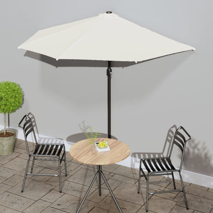 Garden Parasol With Aluminium Pole 270X144 Cm Half