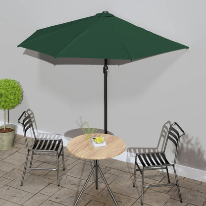 Garden Parasol With Aluminium Pole 270X144 Cm Half