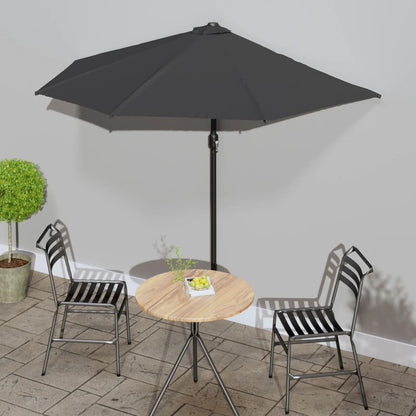 Garden Parasol With Aluminium Pole 270X144 Cm Half