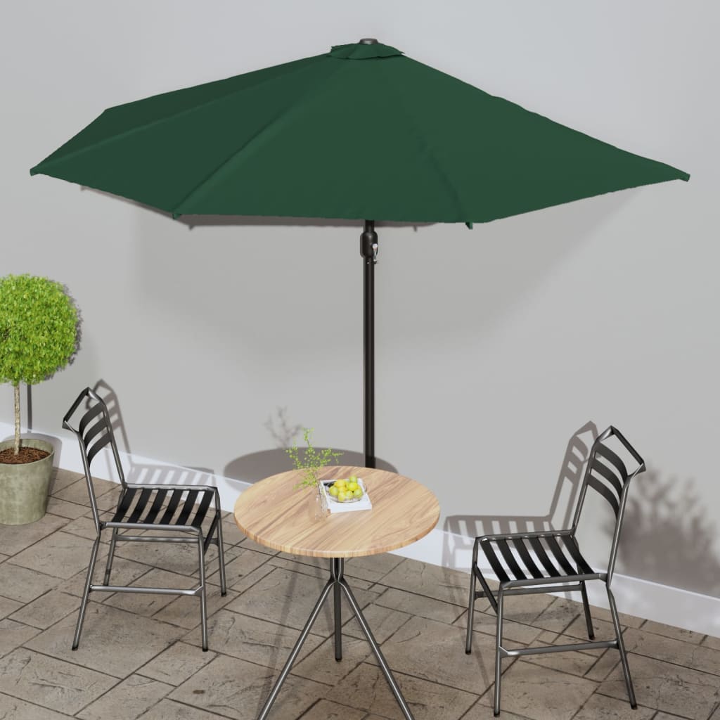 Garden Parasol With Aluminium Pole 270X144 Cm Half