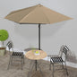 Garden Parasol With Aluminium Pole 270X144 Cm Half