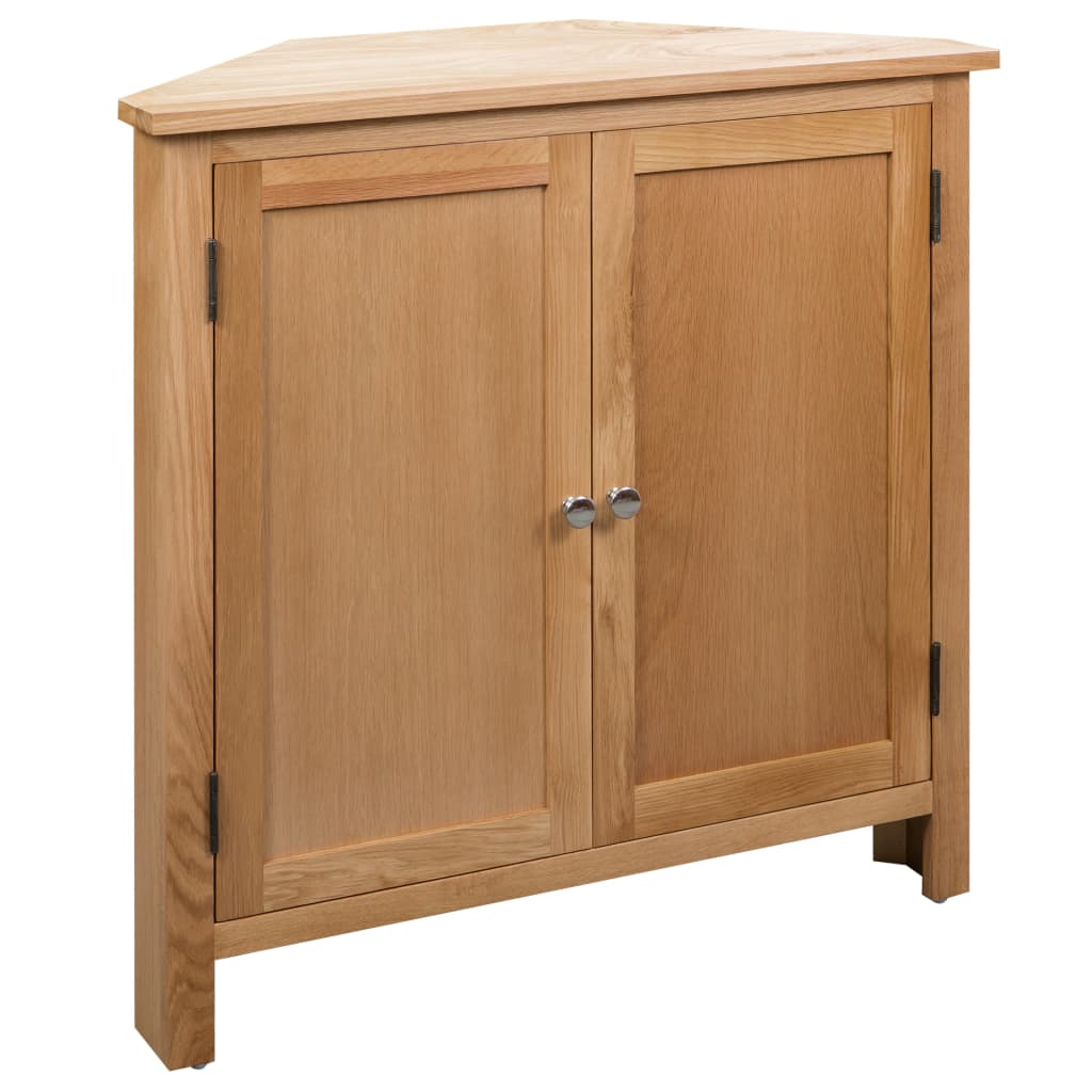 Corner Cabinet 80X33.5X78 Cm Solid Oak Wood