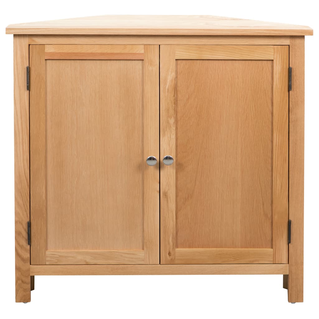 Corner Cabinet 80X33.5X78 Cm Solid Oak Wood