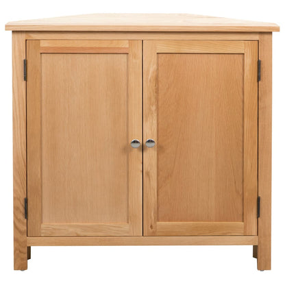 Corner Cabinet 80X33.5X78 Cm Solid Oak Wood