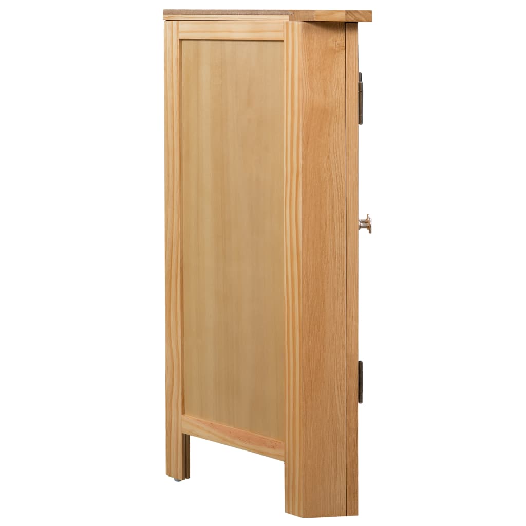 Corner Cabinet 80X33.5X78 Cm Solid Oak Wood