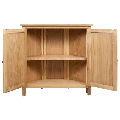 Corner Cabinet 80X33.5X78 Cm Solid Oak Wood