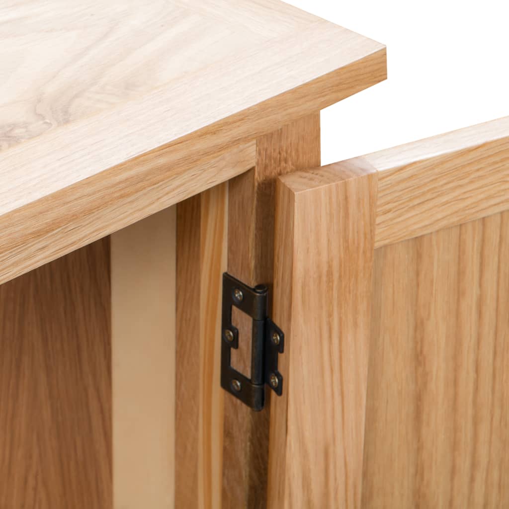 Corner Cabinet 80X33.5X78 Cm Solid Oak Wood