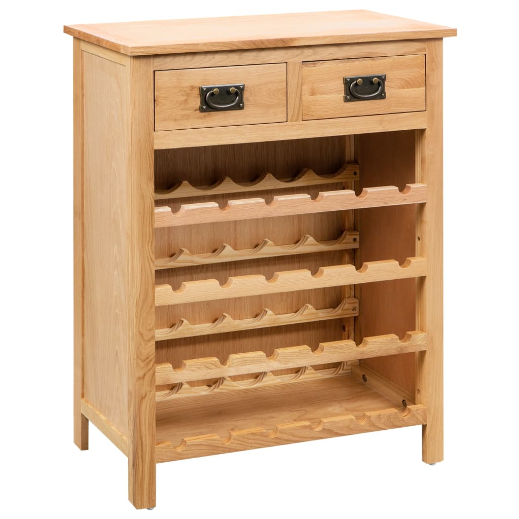 Wine Cabinet 72X32X90 Cm Solid Oak Wood