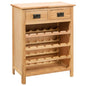 Wine Cabinet 72X32X90 Cm Solid Oak Wood