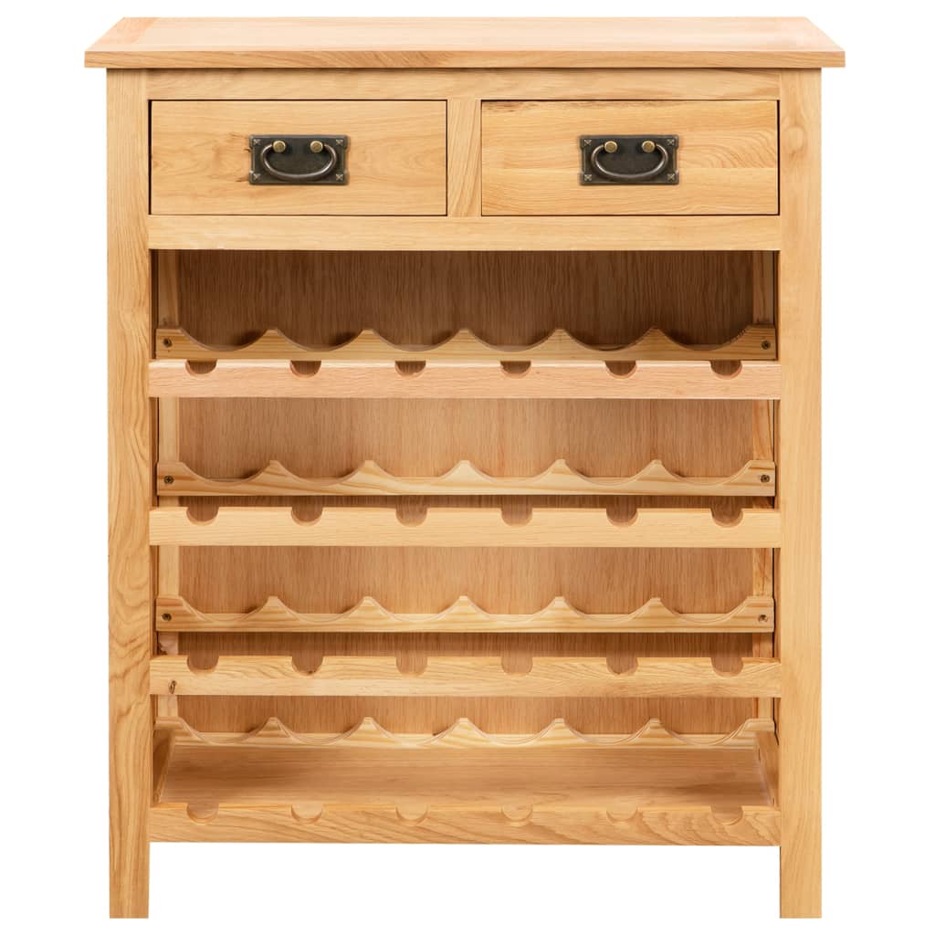 Wine Cabinet 72X32X90 Cm Solid Oak Wood