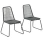 Outdoor Chairs 4 Pcs Poly Rattan Black