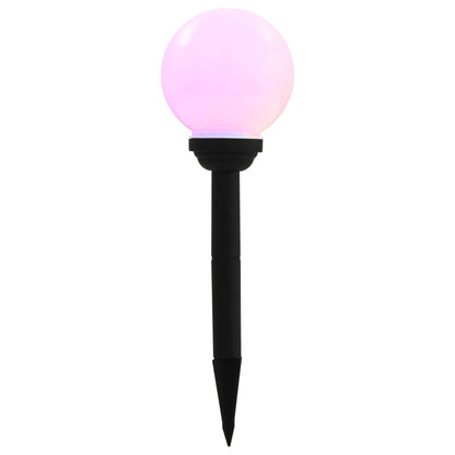 Outdoor Solar Lamps 4 Pcs Led Spherical 15 Cm Rgb