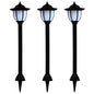 Outdoor Solar Lamps 3 Pcs Led Black