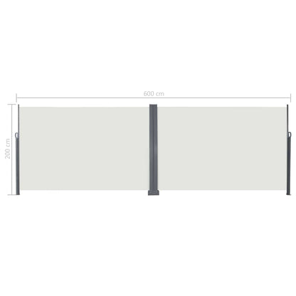 Retractable Side Awning 600 X 200 Cm Metal