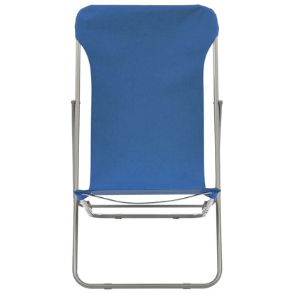 Folding Beach Chairs 2 Pcs Steel And Oxford Fabric