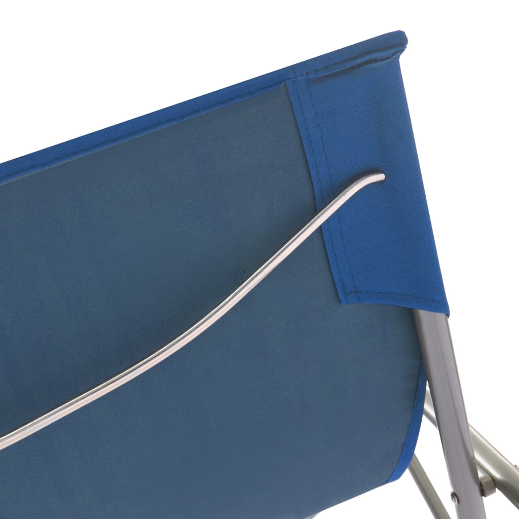 Folding Beach Chairs 2 Pcs Steel And Oxford Fabric