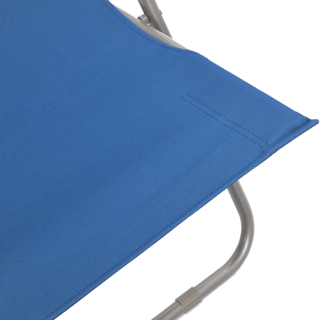 Folding Beach Chairs 2 Pcs Steel And Oxford Fabric