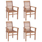 Stacking Dining Chairs 6 Pcs Solid Teak Wood