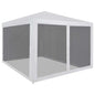 Party Tent With 12 Mesh Sidewalls Hdpe