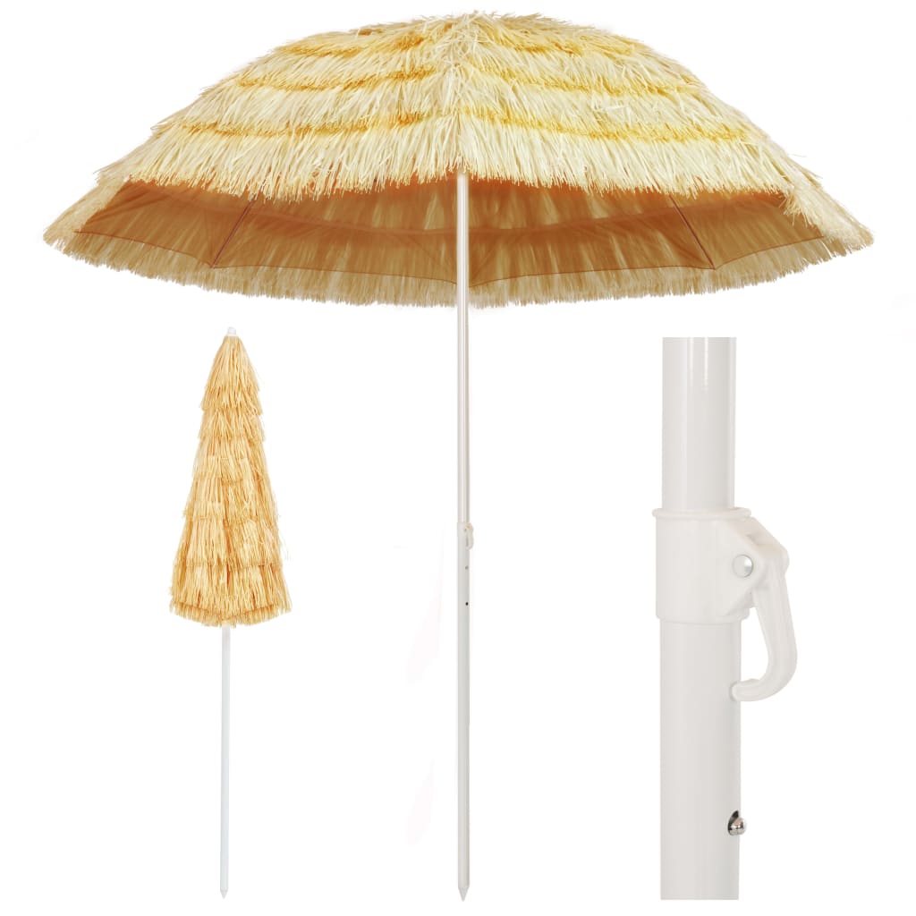 Beach Parasol Natural Hawaii Style