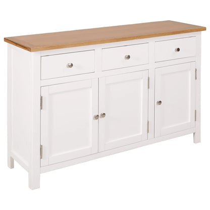Sideboard 110X33.5X70 Cm Solid Oak Wood