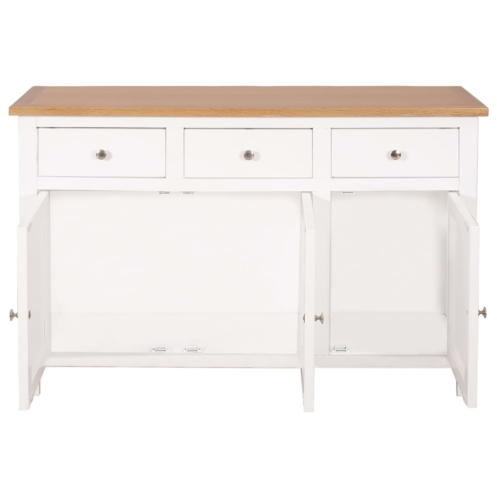 Sideboard 110X33.5X70 Cm Solid Oak Wood
