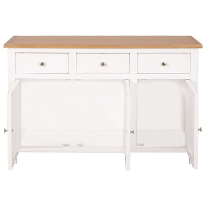 Sideboard 110X33.5X70 Cm Solid Oak Wood