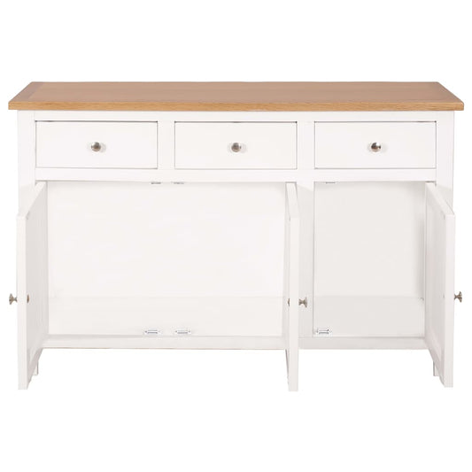 Sideboard 110X33.5X70 Cm Solid Oak Wood