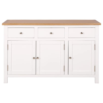 Sideboard 110X33.5X70 Cm Solid Oak Wood