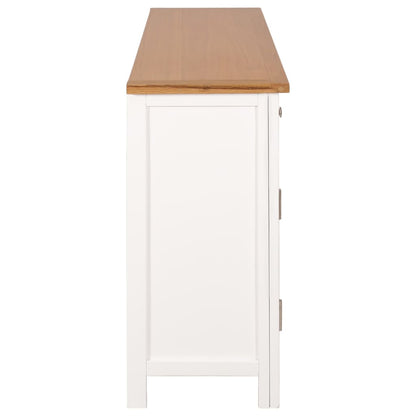 Sideboard 110X33.5X70 Cm Solid Oak Wood