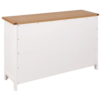 Sideboard 110X33.5X70 Cm Solid Oak Wood