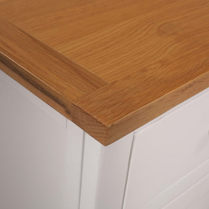 Sideboard 110X33.5X70 Cm Solid Oak Wood