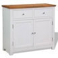Sideboard 110X33.5X70 Cm Solid Oak Wood