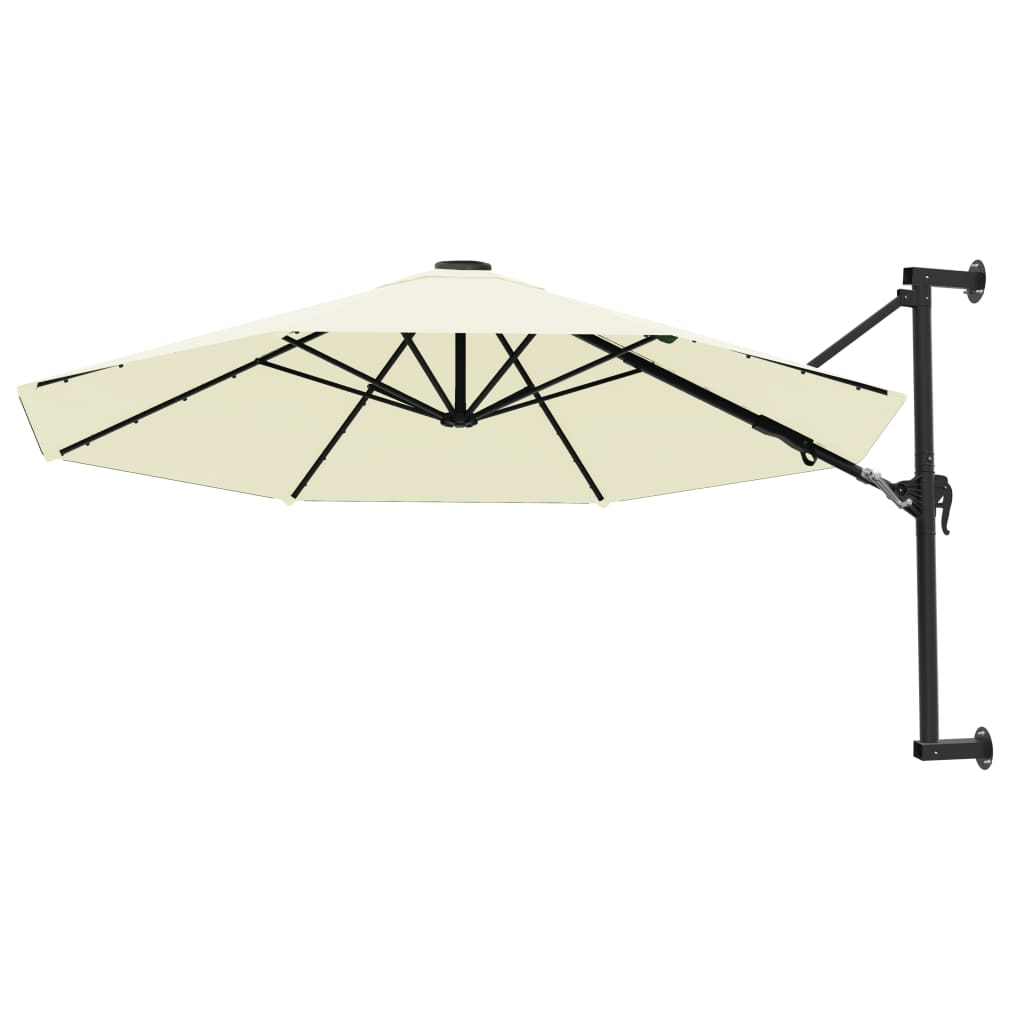 Wall-Mounted Garden Parasol With Metal Pole 300 Cm